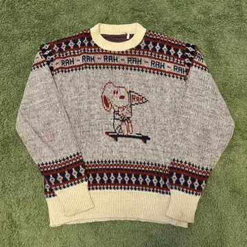 80s 스누피 니트 스웨터 arrow vintage