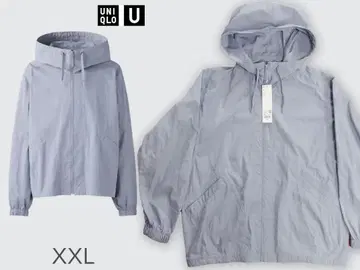 새상품 유니클로 U 후디드 블루종 XXL 블루 그레이