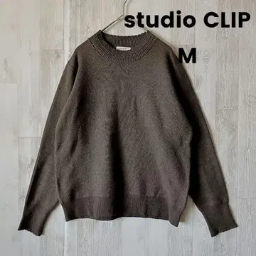 studio CLIP M 니트 스웨터 브라운 내추럴