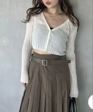 완판 색상 신상 새상품 SNIDEL 스나이델 심플 리브 가디건