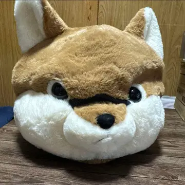 시바견 모자 봉제 인형 마스크