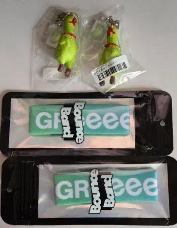 GReeeeN 미조 캐릭터 스트랩 2개 세트와 암밴드