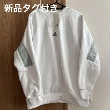 택 포함 새상품 adidas 화이트 맨투맨 M 사이즈