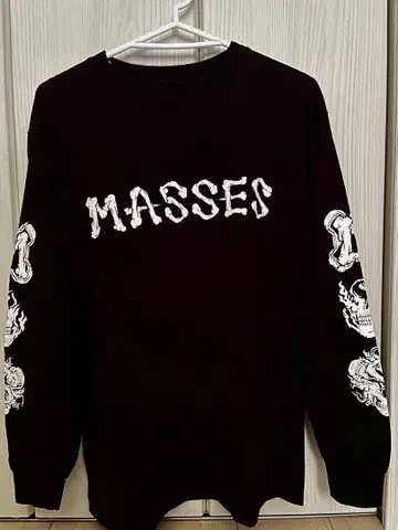 MASSES 블랙 M 사이즈 긴팔 티셔츠