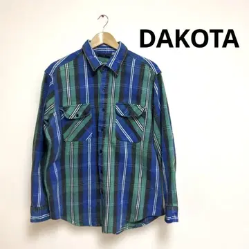 DAKOTA 다코타 플란넬 셔츠 뱀 플란넬 블랙워치 아메카지 블루