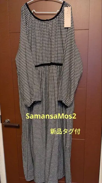 사만사 모스모스 전후 착용 깅엄 체크 원피스 택 포함 새상품