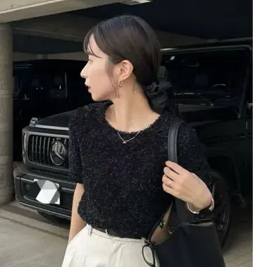 CAPRICIEUX LEMAGE 리본얀 하프 슬리브 풀오버