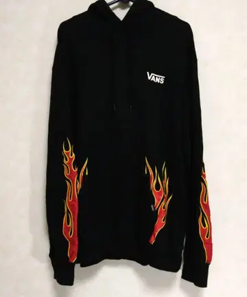 VANS 후드티 XL 파이어 모티브
