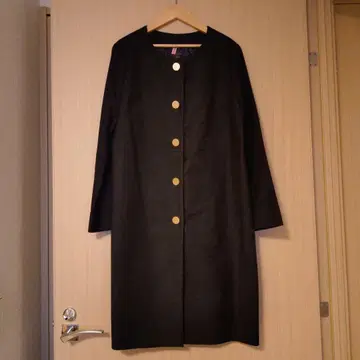 [ 새상품급 ] 나노 유니버스 골드 버튼 달린 노카라 롱 코트