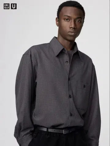 UNIQLO U 트윌 워크 오버 사이즈 셔츠