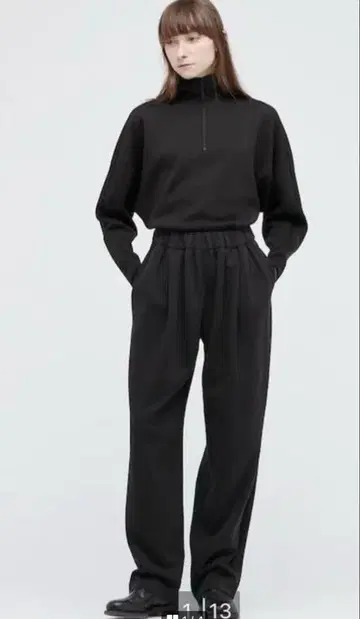 UNIQLO U 맨투맨 개더 팬츠