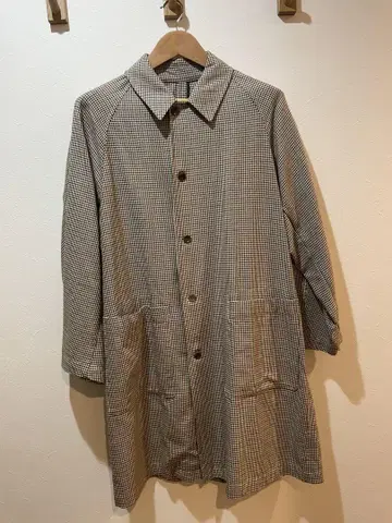 steven alan 체크 무늬 스텐카라 코트