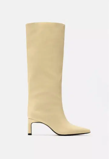 ZARA 가죽 하이힐 부츠 에크루 38사이즈 새상품 미사용품