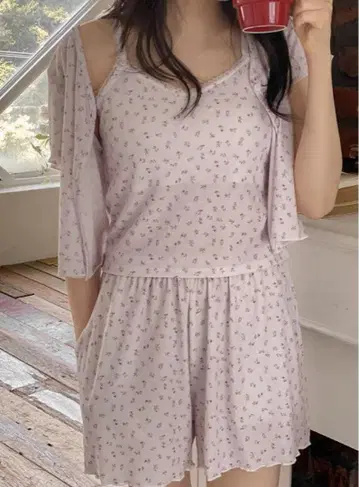 [ Juuneedu ] sopty flower 룸웨어 3종 세트
