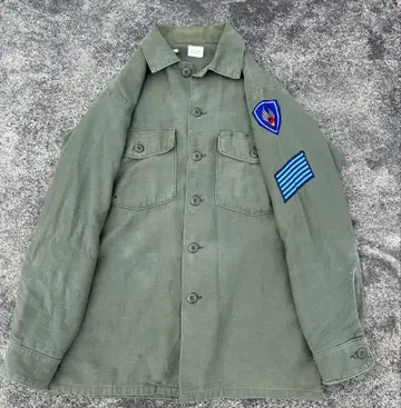 70s 미군 실물 OG-107 유틸리티 셔츠 좋은 페이드