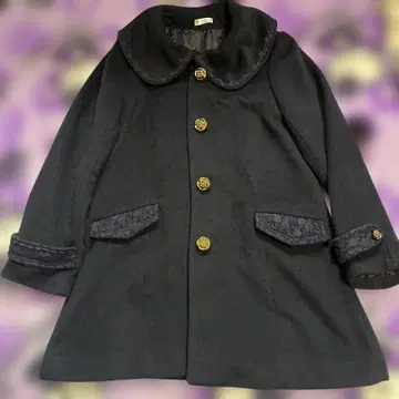 axes femme 코트 장미 버튼