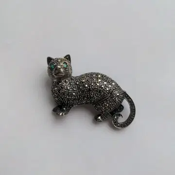 고양이 빈티지 브로치 메탈제