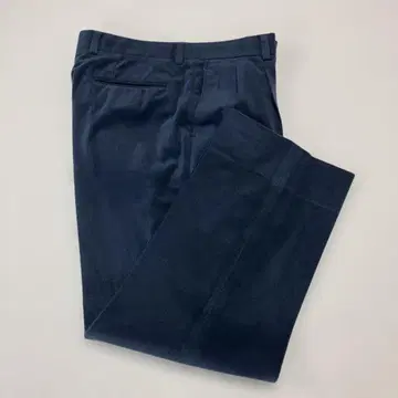 남성용 코듀로이 턱 팬츠 캐주얼 팬츠 네이비 와이드