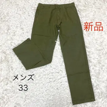 새상품 남성용 치노 팬츠 33 올리브 그린