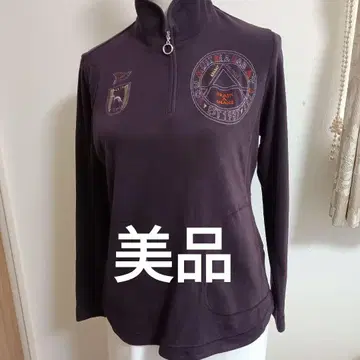 [ 새상품급 ] 보라색 하프 지퍼 셔츠 여성용 골프