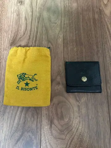 IL BISONTE 블랙 코인 케이스 수납 가방 포함