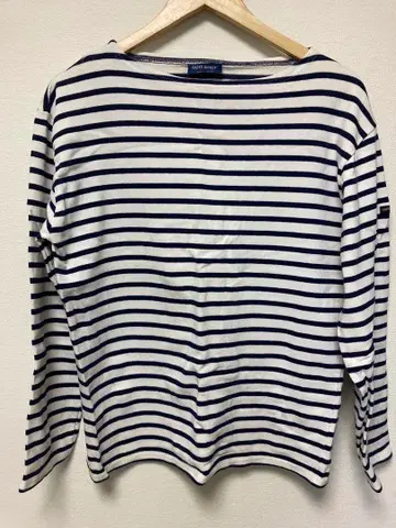 SAINT JAMES 보더 긴팔 티셔츠