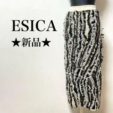 새상품 ESICA 프린지 디자인 니트 스커트