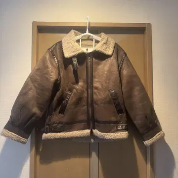 B-3 타입 페이크 무스탕 점퍼 블루종 브라운