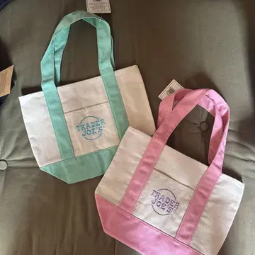 미사용 트레조 미니 토트백 2개 세트 Trader Joe's