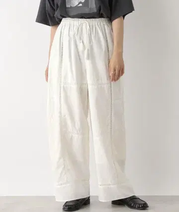 레이스 절개 팬츠/ lepsim