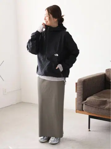 저널 스탠다드 탄력 골지 롱 스커트
