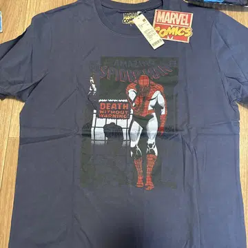 MARVEL 스파이더맨 T셔츠 L 네이비