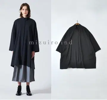 미즈이로 인드 스탠드 카라 와이드 원피스
