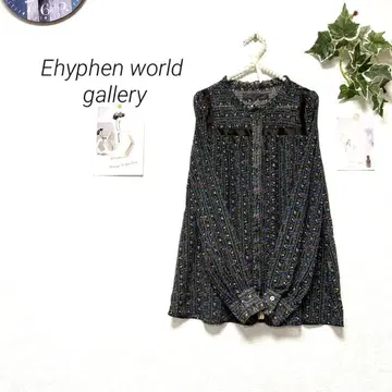 10255 Ehyphen world gallery 꽃무늬 시스루 블라우스