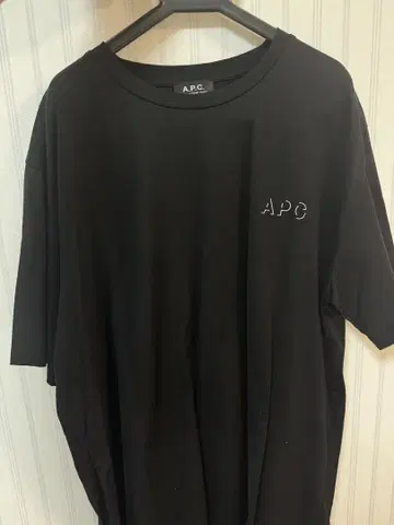 A.P.C. 블랙 반팔T셔츠 XL