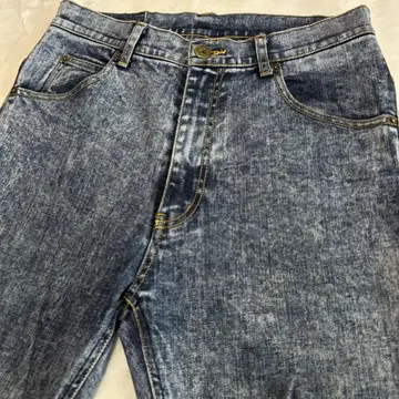 일본제 BEAMS W30 블리치 가공 스트레치 데님 케미컬 워시