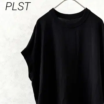 PLST 니트 베스트 크루넥 심플 빅 루즈핏 레이어드