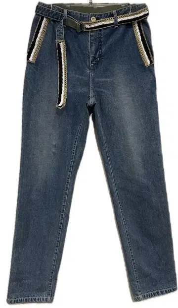 사카이 sacai 벨티드 자수 데님 팬츠 2
