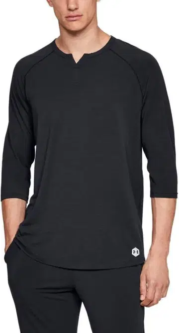 UA 리커버 헨리넥 LS XL 블랙