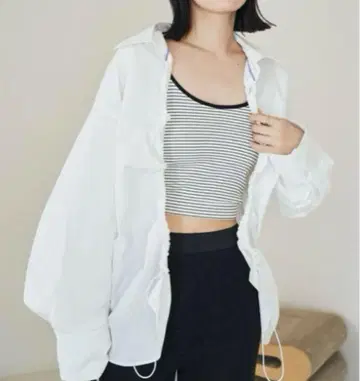 드로스트 셔츠 블루종