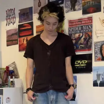 야마게 착용 n(n) 넘버나인 T셔츠 뜨개질 티셔츠