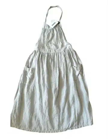 아멘 에이프런 원피스 린넨