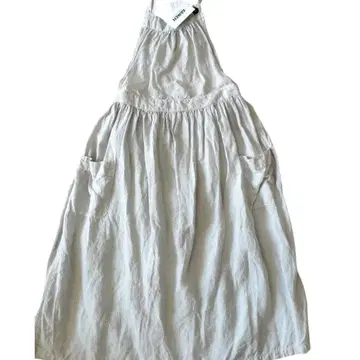 아멘 에이프런 원피스 린넨