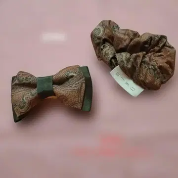 ETRO 리본 머리핀 스크런치 세트 판매 페이즐리 새상품급