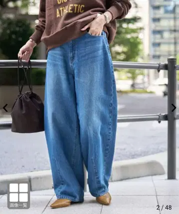 coen 커브 데님 팬츠 데님 블루
