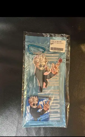 주술회전 오로라 아크릴 키링 & 캔뱃지 세트 <고죠 사토루>