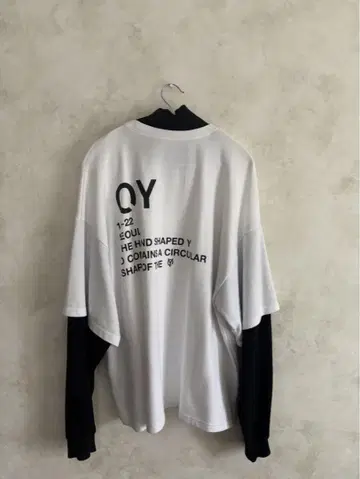 OY 레이어드 트레이닝복 화이트/블랙