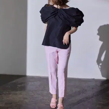RIKO TOKYO 오드리 블라우스 블랙 리본