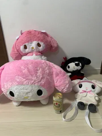 미사용품 산리오 마이멜로디 봉제 인형 묶음 판매