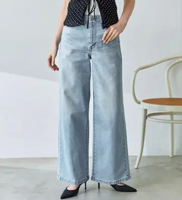 SOMETHING LISA 와이드 데님 팬츠